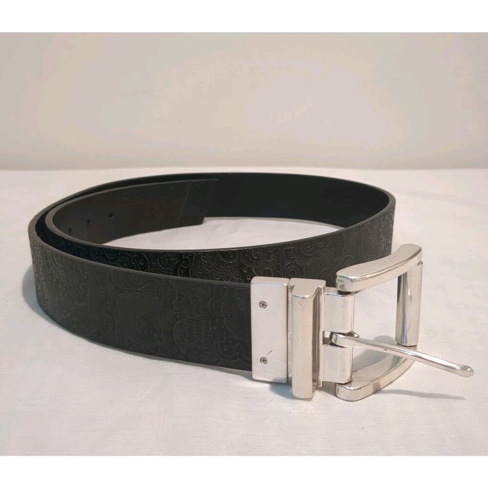 Robert Graham Men’s 38 Black Reversible Belt Paisley Embossed RG307648